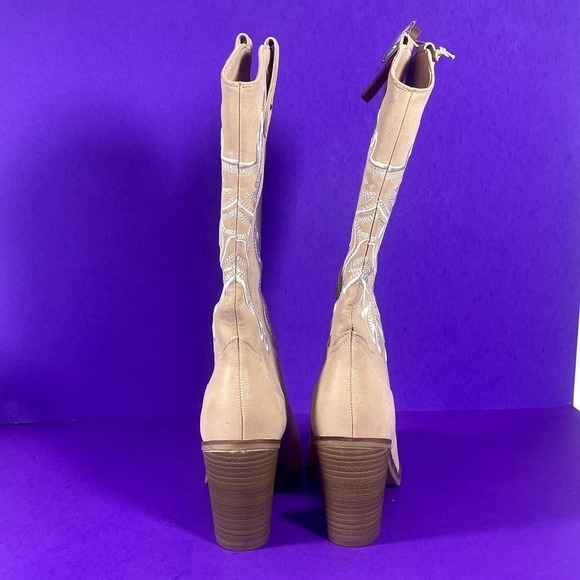 MIA Women's Powder Pink Taley Mid-Calf Western Boots Shoe Size 7 - Picture 4 of 9